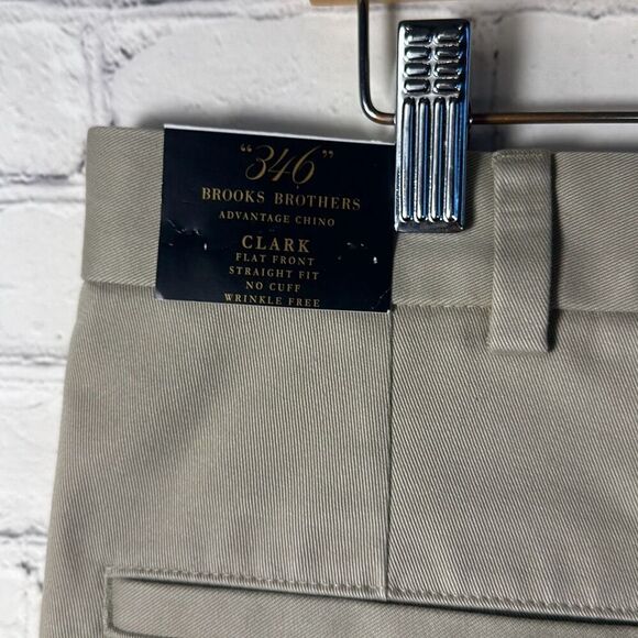 Brooks Brothers Mens Lightweight Advantage Chino Clark Tan Dress Pants W36/L30 - Picture 4 of 10